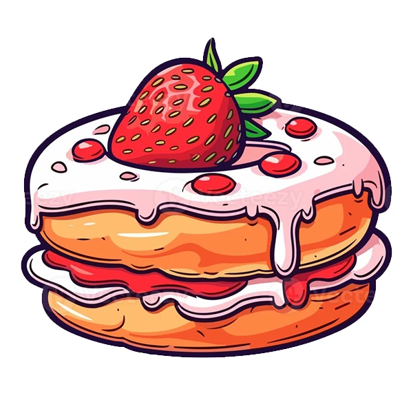  استیکر پارچه و لباس پاد آفرین طرح دونات کد 5869