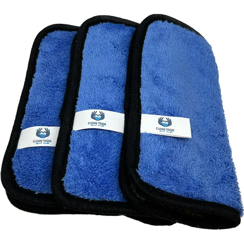 دستمال نظافت خودرو کلینتون مدل سوپر میکروفایبر کد 401-CL600B بسته 3 عددی