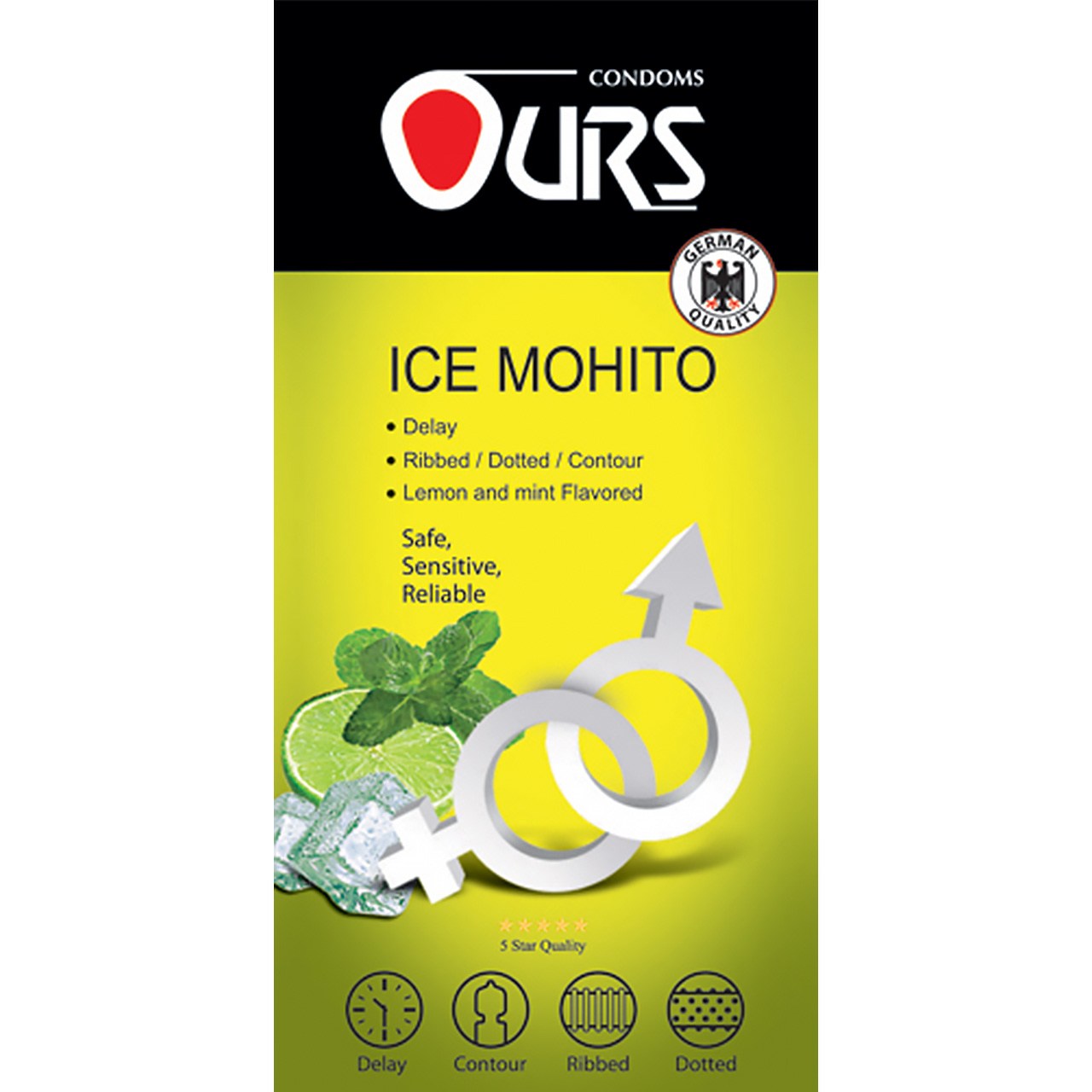 کاندوم اورز مدل Ice Mohito بسته 12 عددی