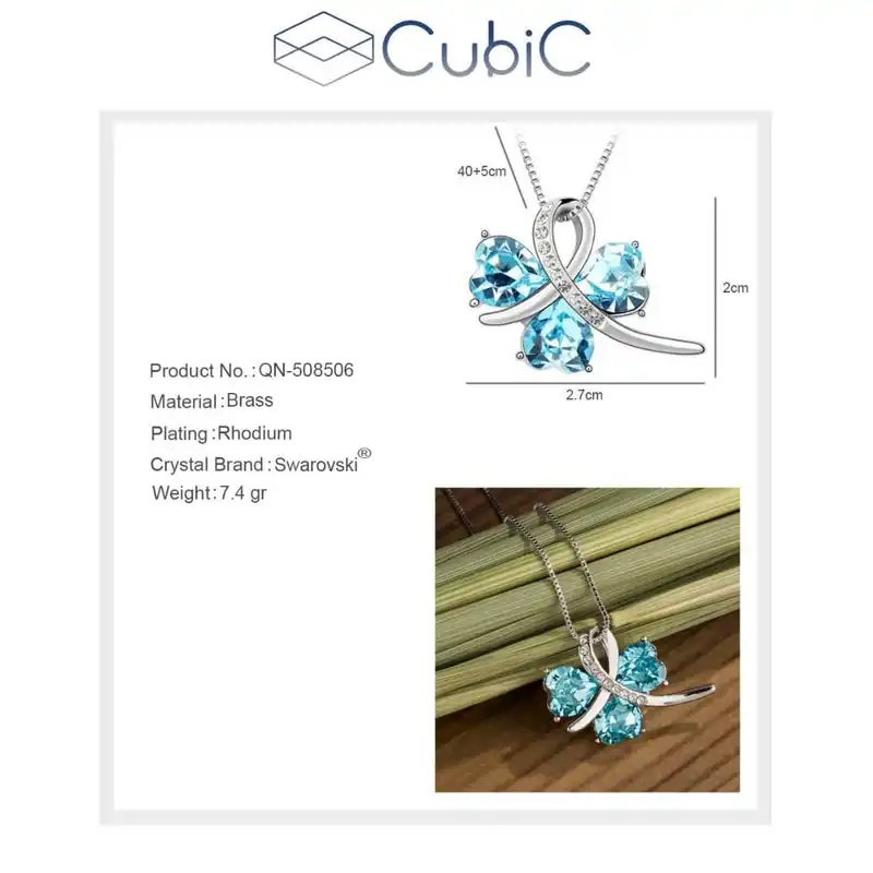 گردنبند زنانه کوبیک مدل QN-508506