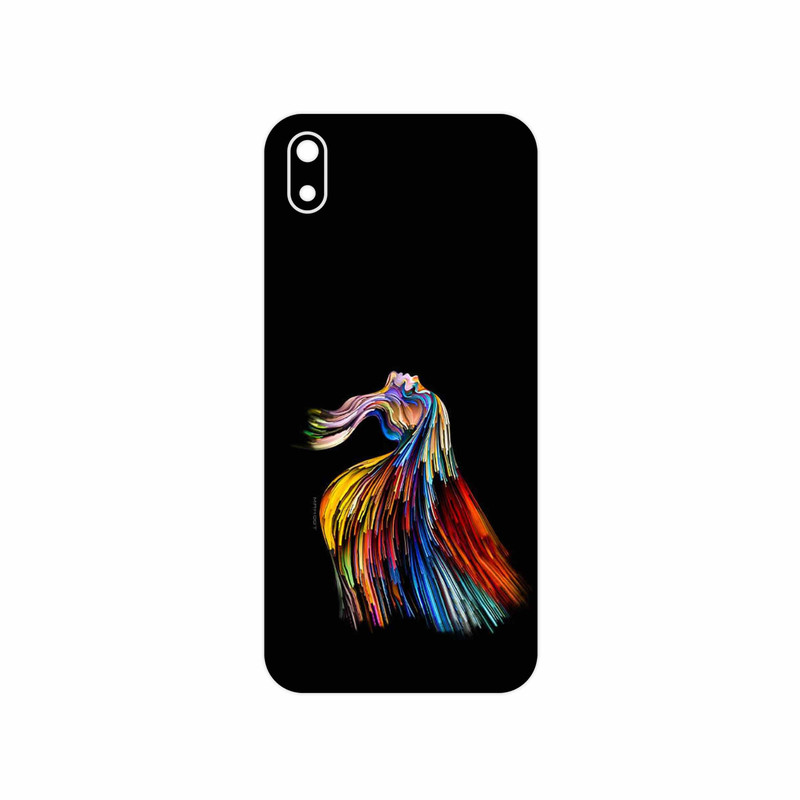 برچسب پوششی ماهوت مدل Rainbow Hair Digital Art مناسب برای گوشی موبایل هوآوی Y5 2019