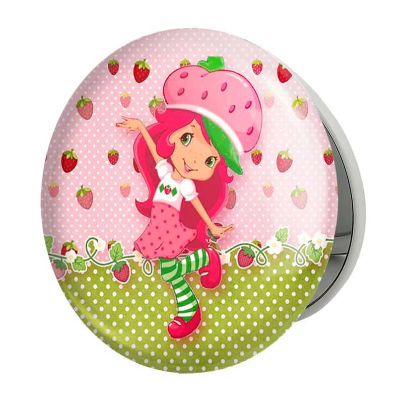 آینه جیبی خندالو طرح دختر توت فرنگی مدل تاشو کد 1617 