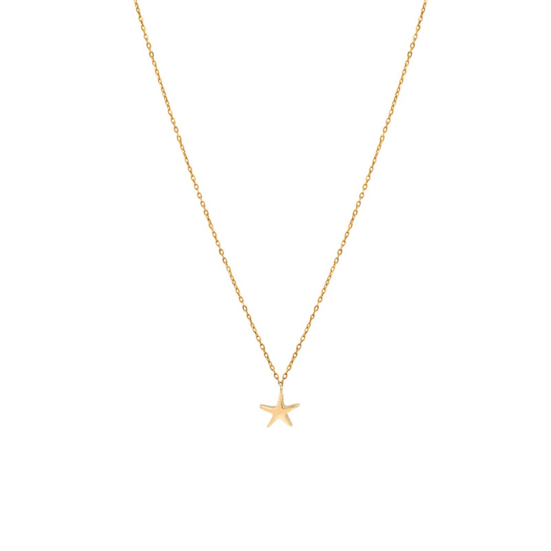 گردنبند طلا 18 عیار زنانه الی گالری مدل ستاره جدید