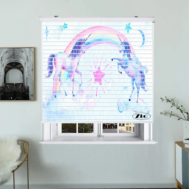 پرده زبرا زیو مدل سیلوئت K3080 سایز 150x150 سانتی متر