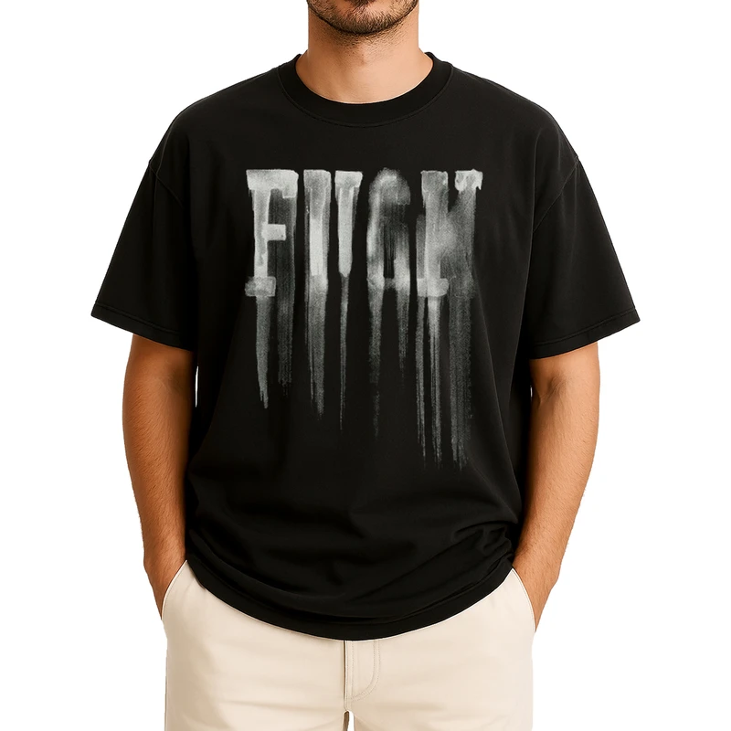 تی‌شرت آستین کوتاه مردانه باهرپوش شرق مدل مبارزه کن انگیزشی z389