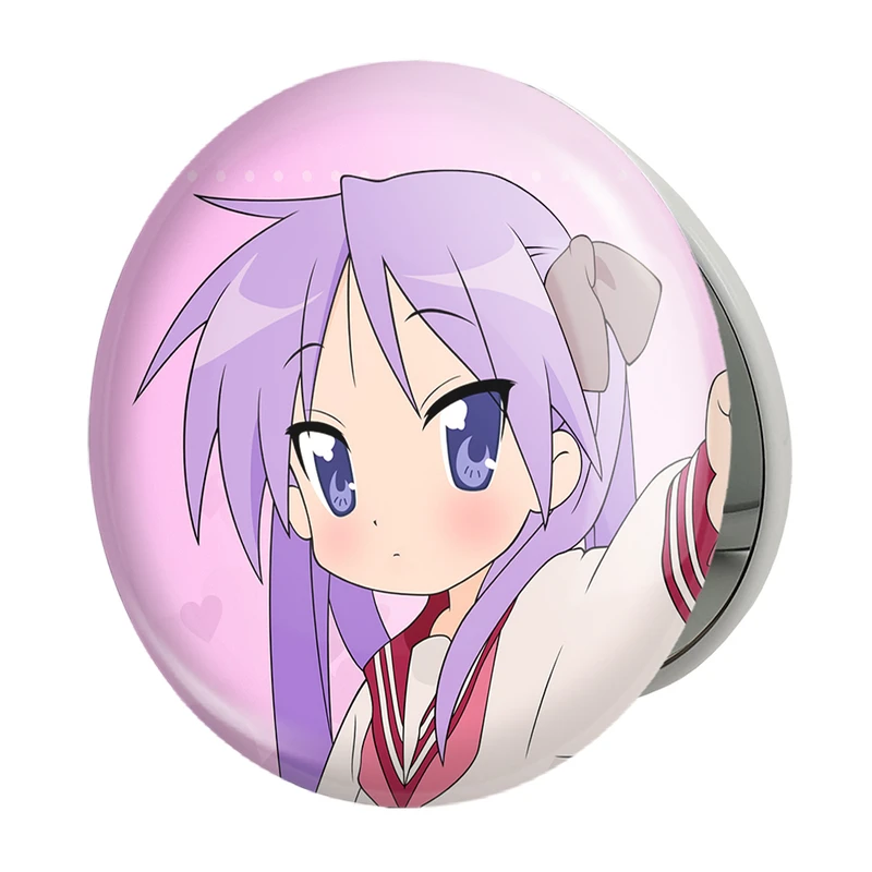 آینه جیبی خندالو طرح کاگامی انیمه ستاره خوش شانس Lucky Star مدل تاشو کد 23612 