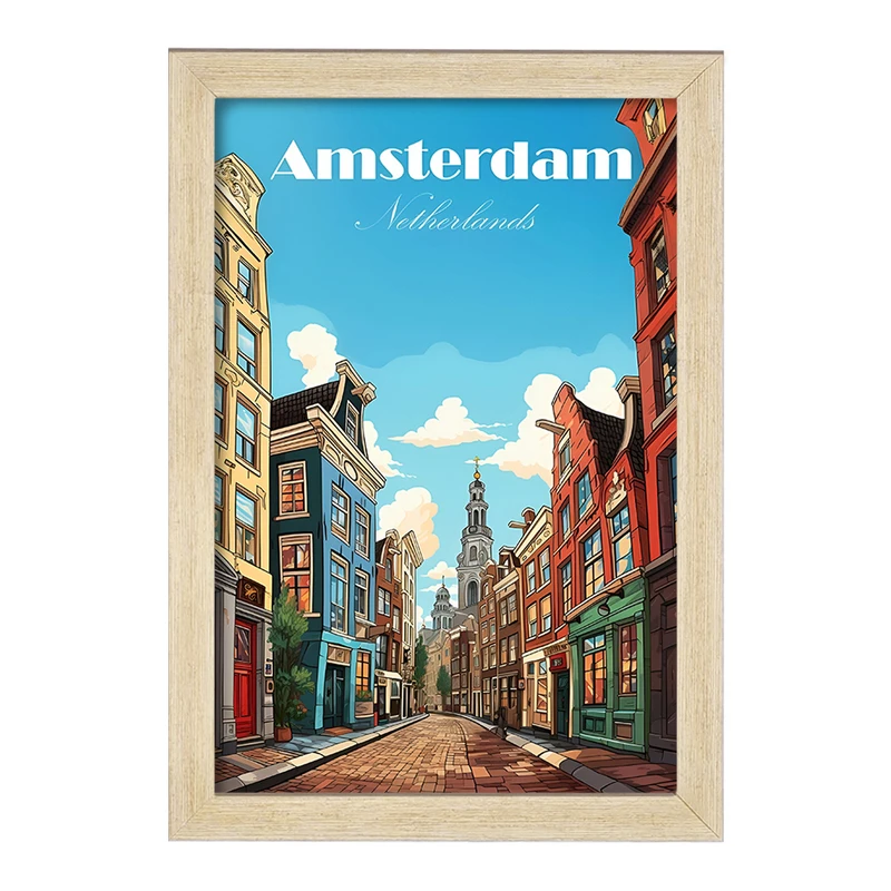 تابلو خندالو مدل آمستردام (Amsterda) کد F6317