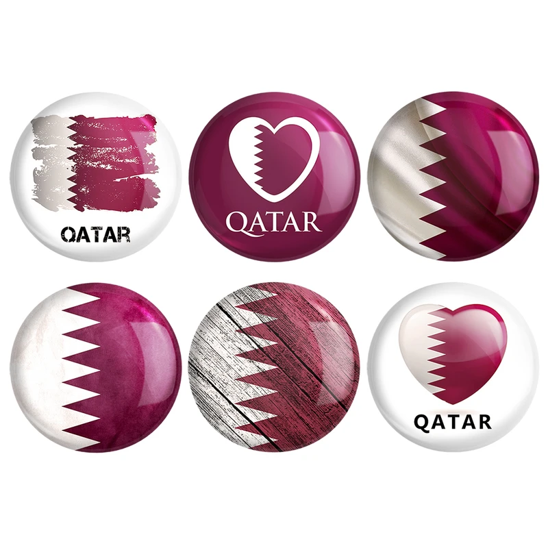 مگنت خندالو طرح پرچم قطر کد 1204A مجموعه 6 عددی