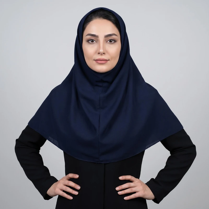 مقنعه کاملیا مدل کرپ کد K-90
