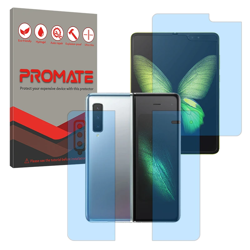 محافظ صفحه نمایش مات آنتی بلو پرومیت مدل Resistant مناسب برای گوشی موبایل سامسونگ Galaxy Fold به همراه محافظ پشت گوشی