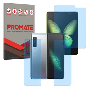 Promate Resistant model matte anti-blue screen protector suitable for Samsung Galaxy Fold mobile phone along with back protector