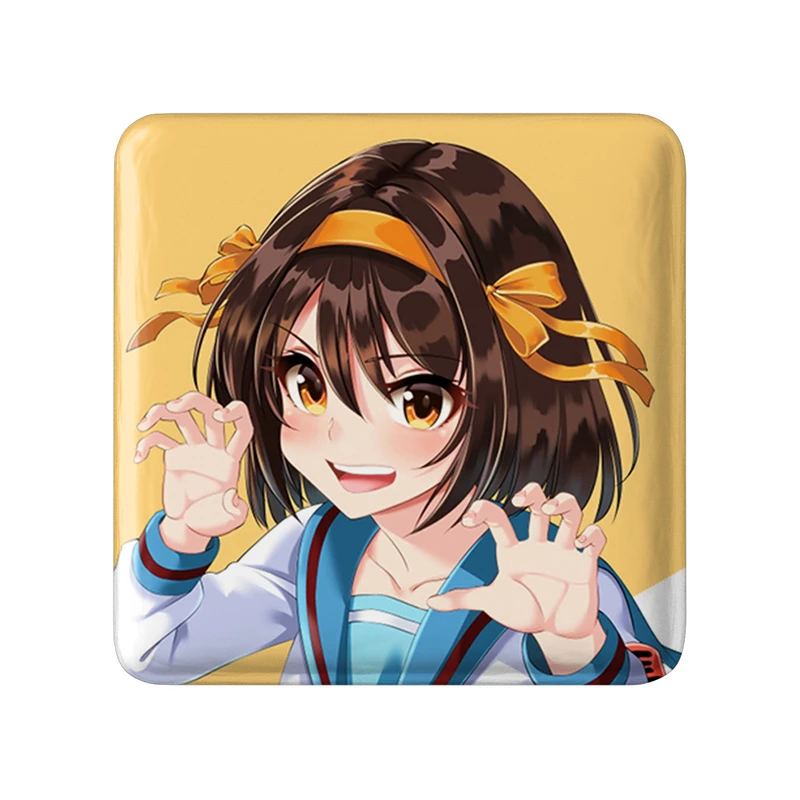 مگنت خندالو طرح هاروهی انیمه ناپدید شدن هارومی سوزومیا The Disappearance of Haruhi Suzumiya  مدل مربعی کد 23128
