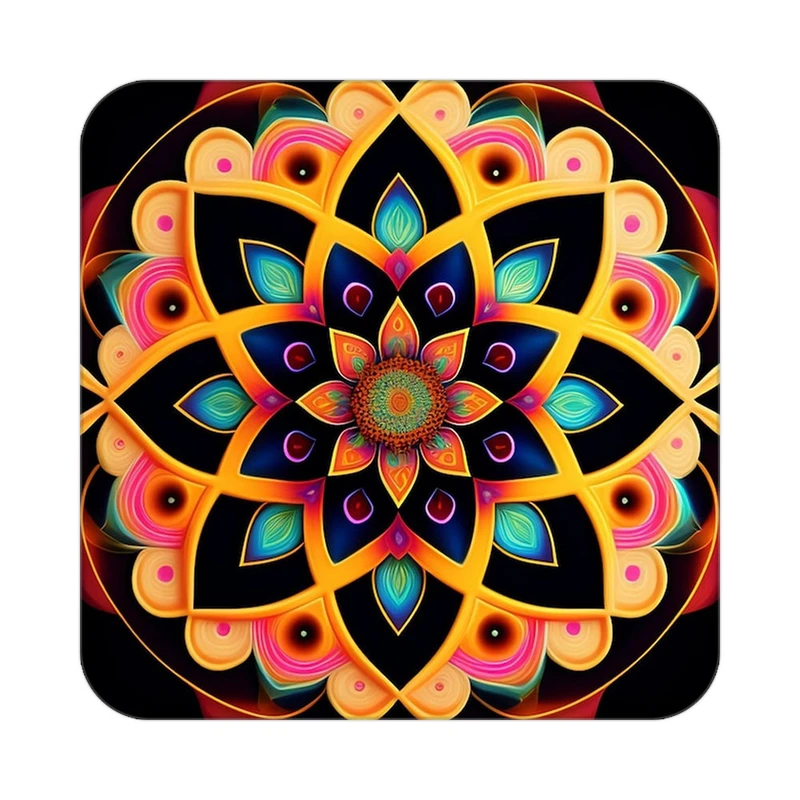 زیر لیوانی کاکتی طرح گل مدل mp16951