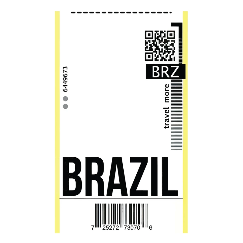 برچسب لپ تاپ پویا مارکت طرح بلیط برزیل کد 3724