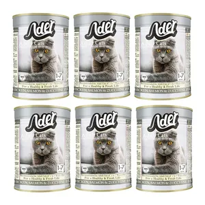 کنسرو گربه ادل مدل Chicken Salmon Zucchini وزن 400 گرم بسته 6 عددی