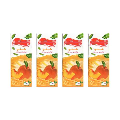 آبمیوه هلو چکر - 200 میلی لیتر بسته 4 عددی
