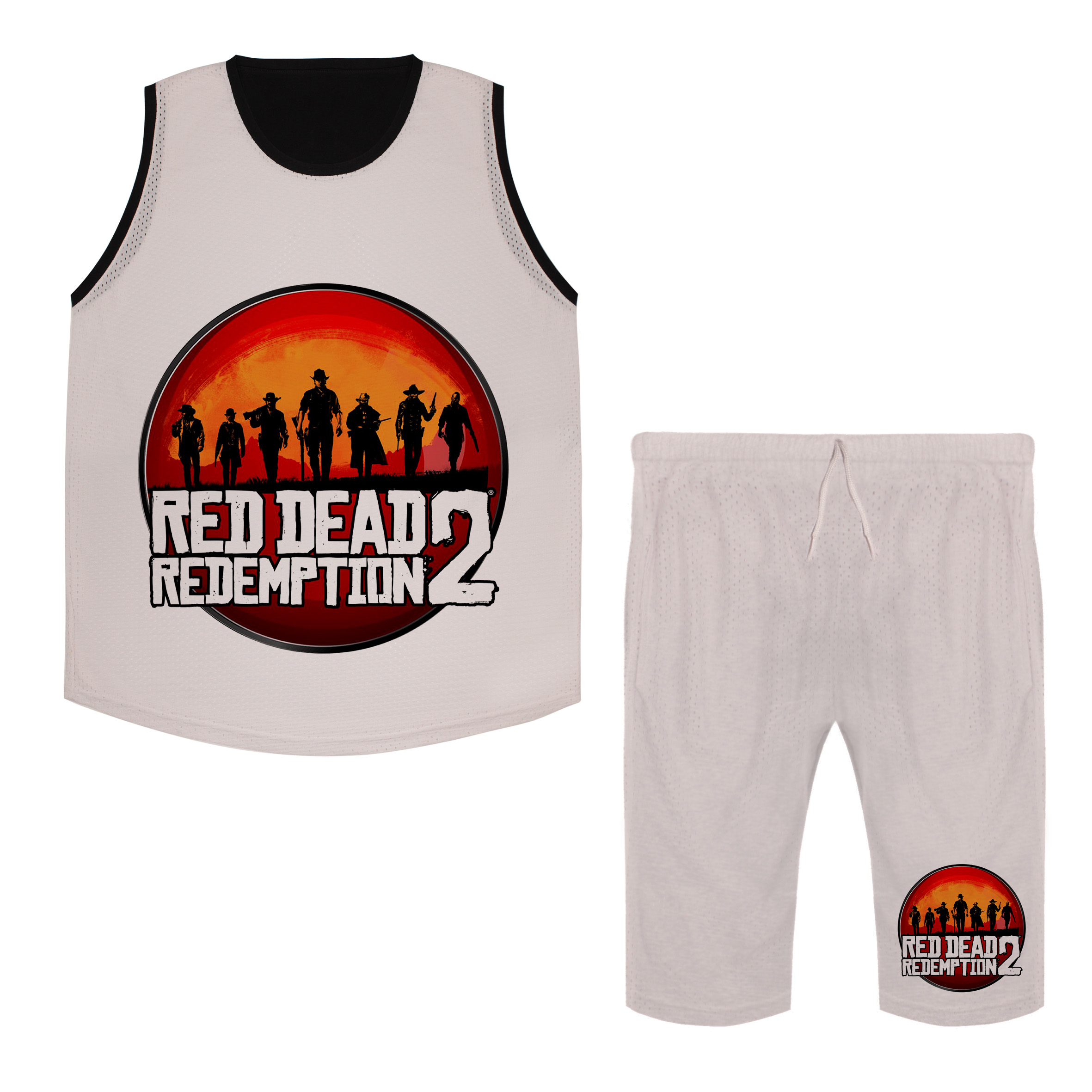  ست تاپ و شلوارک مردانه طرح red dead کد st10