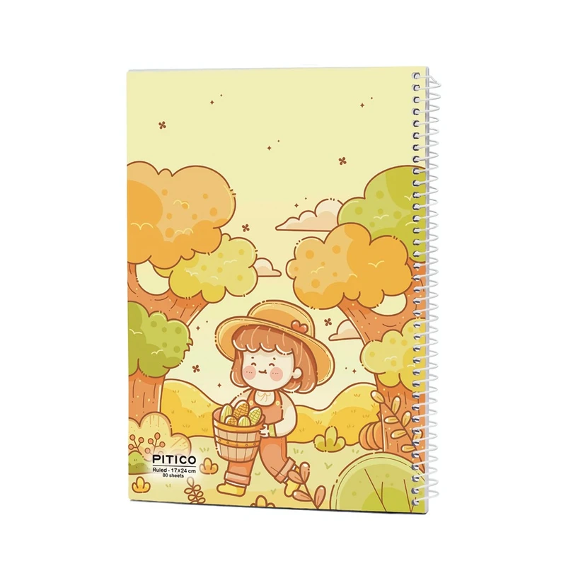 دفتر مشق 80 برگ پیتیکو طرح دختر و مزرعه
