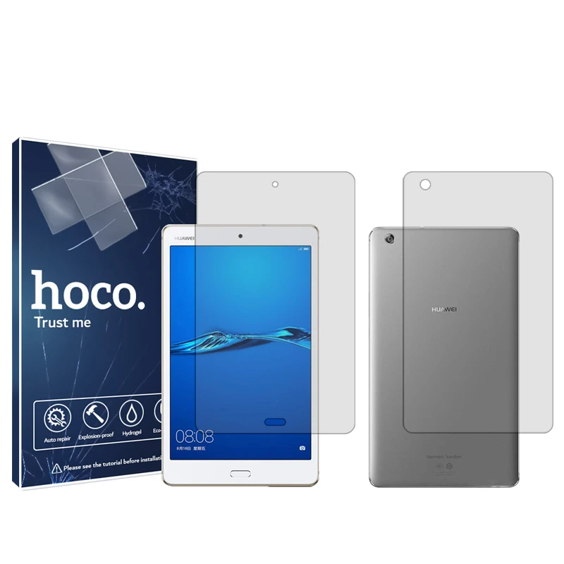 محافظ صفحه نمایش شفاف هوکو مدل HyGEL مناسب برای تبلت هوآوی MediaPad M3 Lite 8.0 به همراه محافظ پشت تبلت