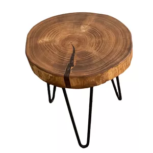 میز عسلی مدل چوبی رزینی