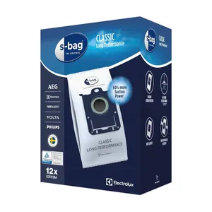 پاکت جاروبرقی اس-بگ مدل E201S  بسته 12 عددی مناسب برای جاروبرقی های الکترولوکس و آاگ و فیلیپس