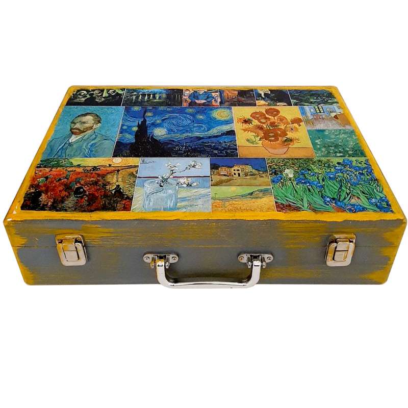 جعبه رنگ طرح آثار نقاشی ماندگار کد WBC05
