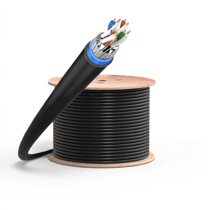 کابل شبکه Cat6 نگزنس مدل Cat6 SFTP Outdoor Double Jacket دو روکشه