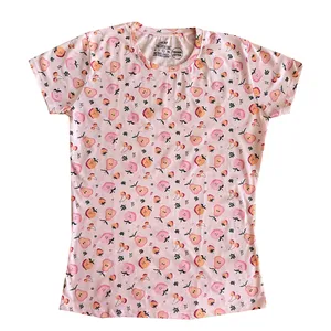 تی شرت آستین کوتاه زنانه اچ اند ام مدل سیب