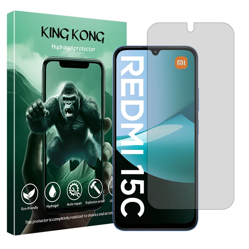 محافظ صفحه نمایش شفاف کینگ کونگ مدل Tough مناسب برای گوشی موبایل شیائومی Redmi 15C