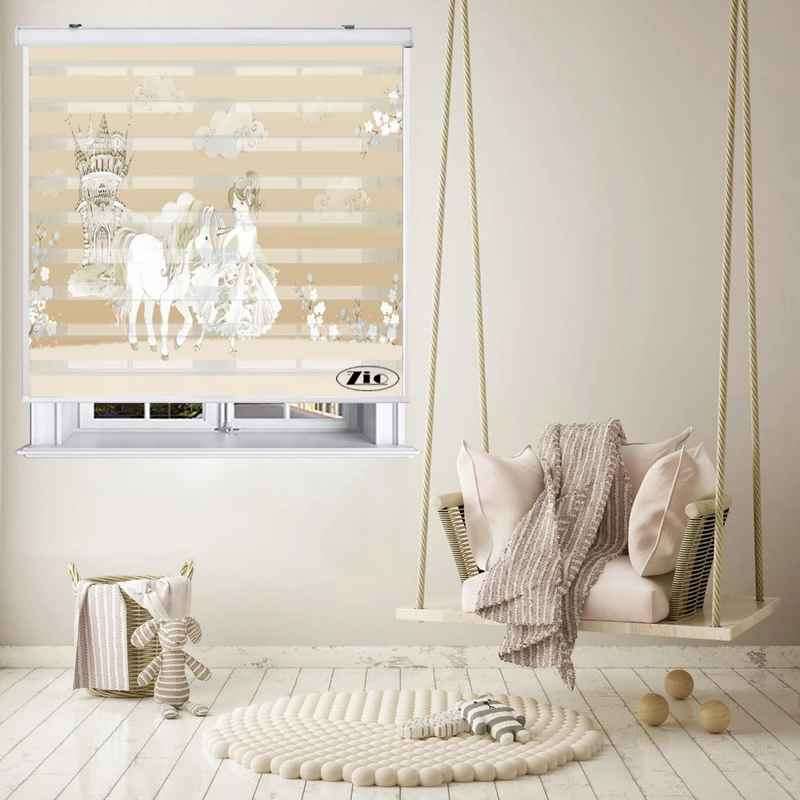 پرده زبرا زیو کد K3087 سایز 150X150 سانتی متر