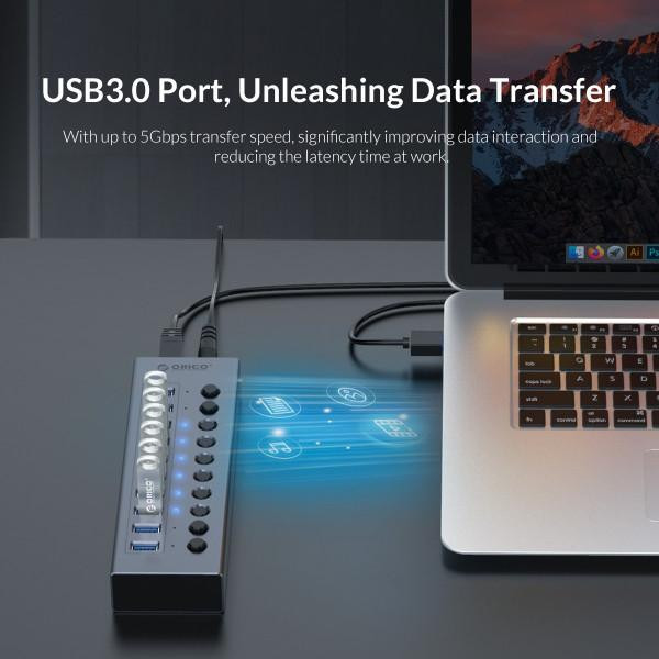 هاب 10پورت اوریکو مدل BT2U3-10AB