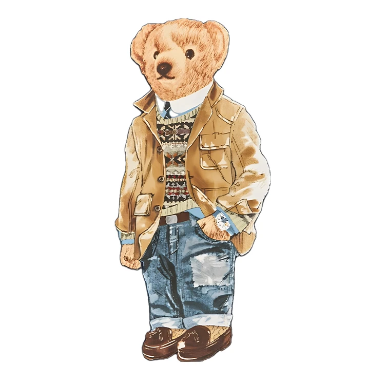 استیکر پارچه و لباس پاد آفرین مدل کارتونی طرح خرس پولو کد S3526