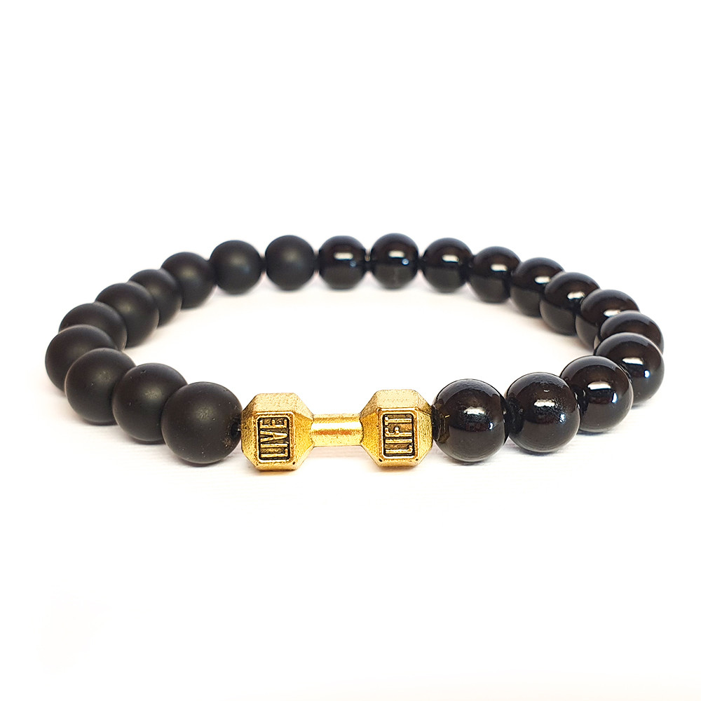 دستبند مردانه مدل دمبل کد 5