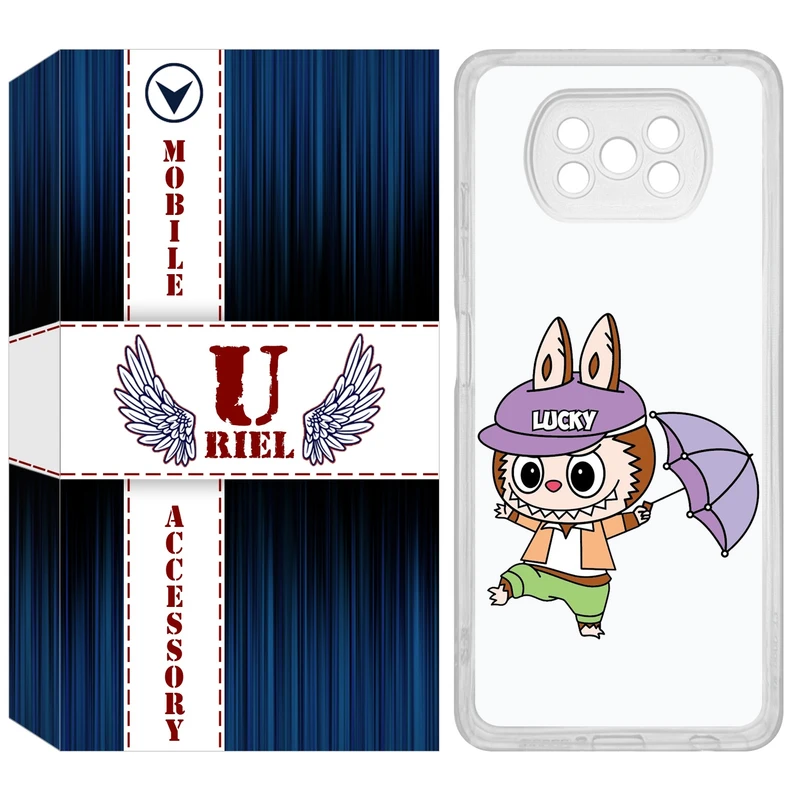 کاور یوریل مدل Clear کد 125 طرح لبوبو Labubu مناسب برای گوشی موبایل شیائومی Poco X3 / X3 Pro / X3 NFC