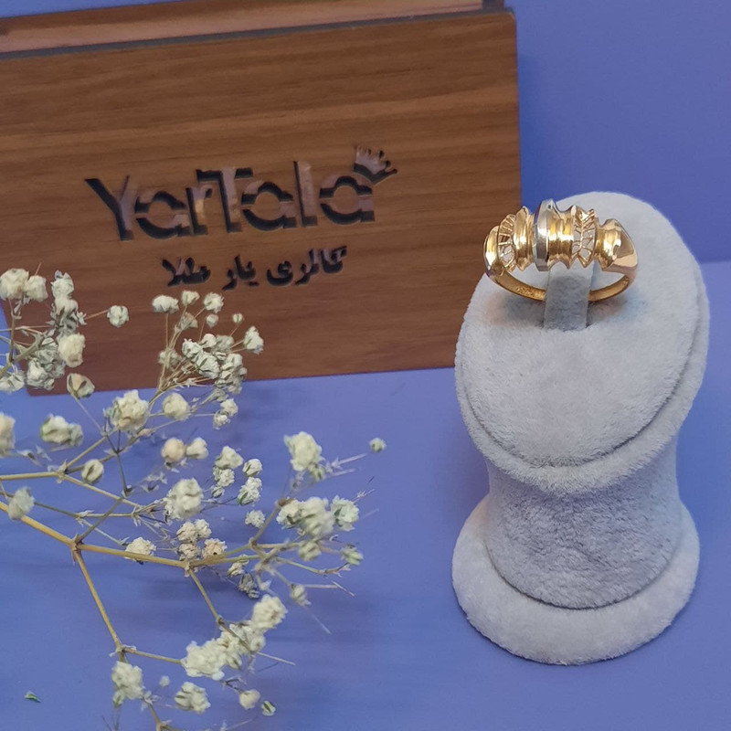 انگشتر طلا 18 عیار زنانه گالری یارطلا مدل فیوژن کد ANF32