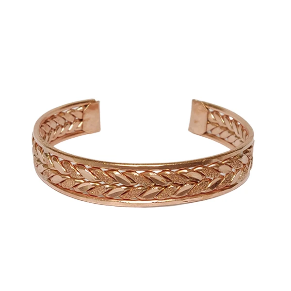 دستبند زنانه مدل گندمی دو خطی کد JW410