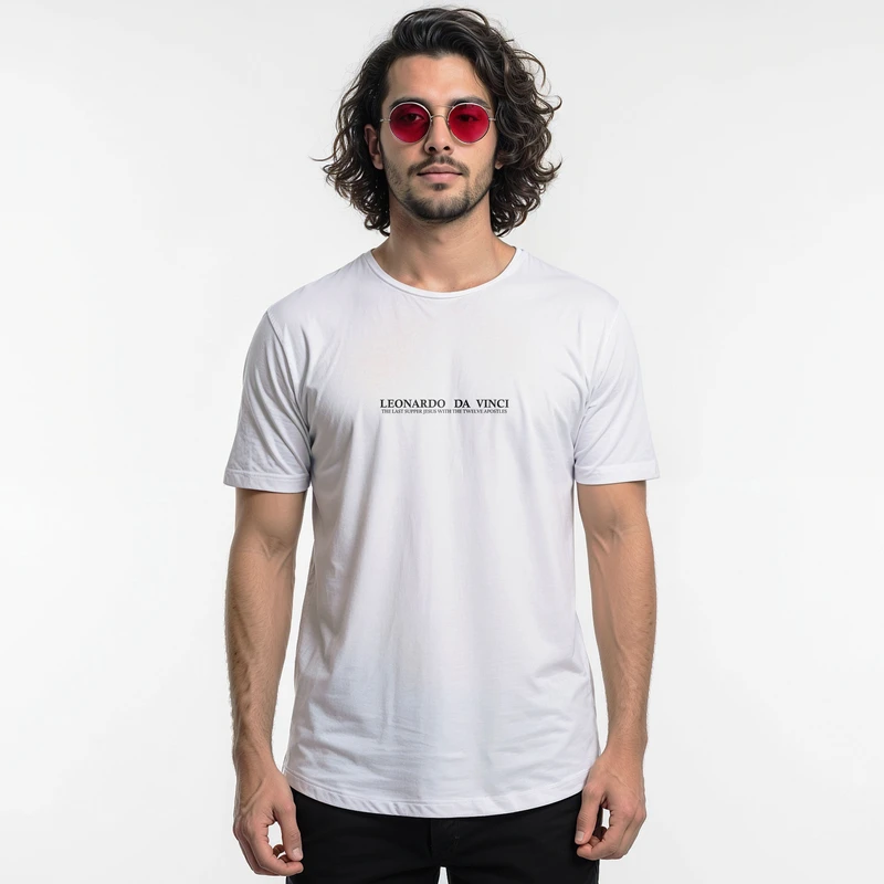 تی شرت آستین کوتاه مردانه مدل 14040303 رنگ سفید