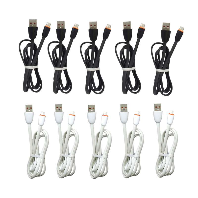 کابل تبدیل USB به microUSB مدل ژله ای طول 0.9 متر بسته 10 عددی 