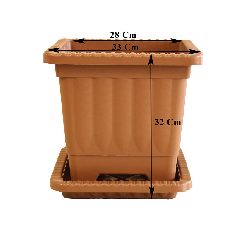 گلدان مدل پلاستیکی مربع کد Sq33