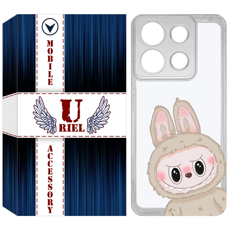کاور یوریل مدل Clear کد 119 طرح لبوبو Labubu مناسب برای گوشی موبایل شیائومی Redmi Note 13 4G
