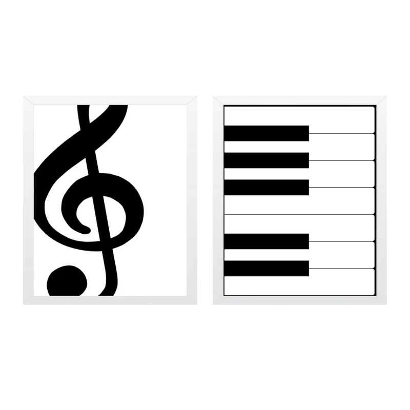 تابلو مدل  پیانو رترو هدیه موسیقی‌دوستان مجموعه 2 عددی