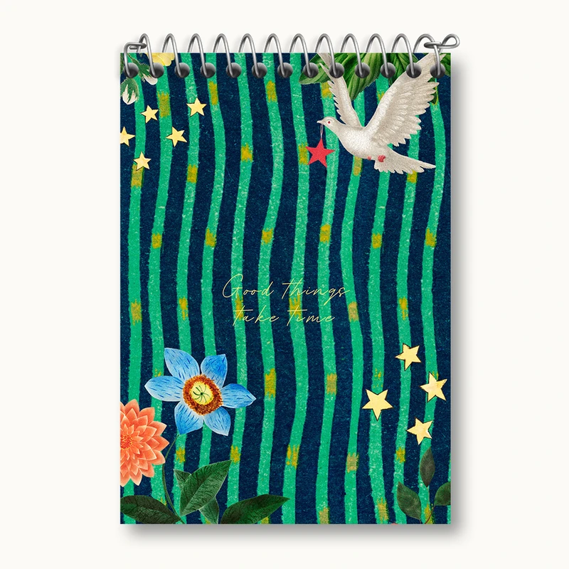 دفتر یادداشت 50 برگ خندالو طرح Good Things Take Time کد N2317
