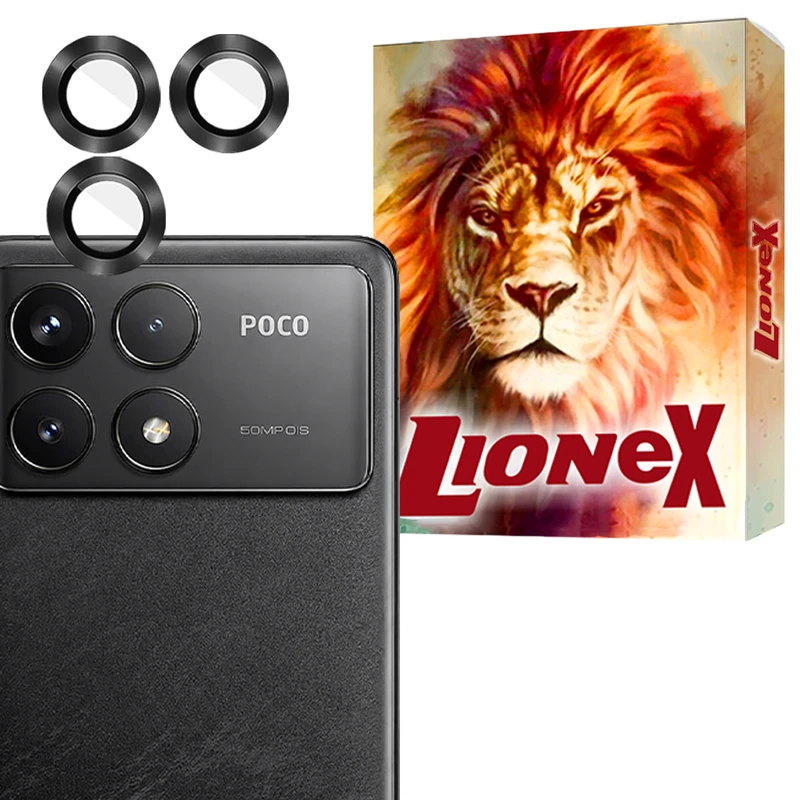 محافظ لنز دوربین لایونکس مدل RINL20 مناسب برای گوشی موبایل شیائومی Poco F6 Pro