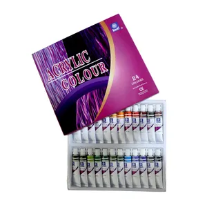 رنگ اکرلیک  مموری کد 46 حجم  12 میلی لیتر بسته 24 عددی