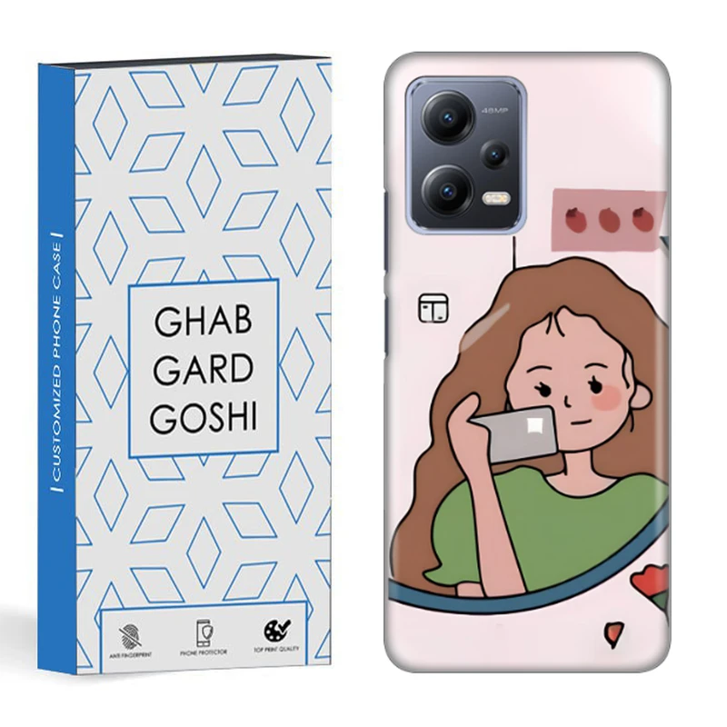 کاور قاب گارد گوشی طرح دختر کد DIMO-005 مناسب برای گوشی موبایل شیائومی redmi note 12 5g / poco x5 5g