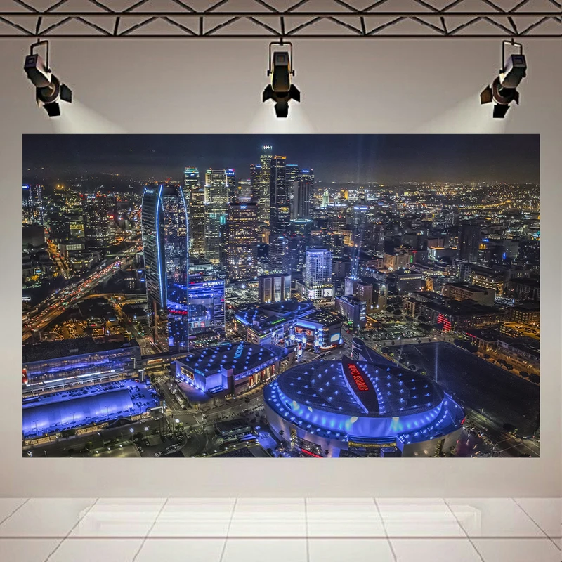 تابلو بوم طرح نمای شهری مدل لس آنجلس کد AR 3073