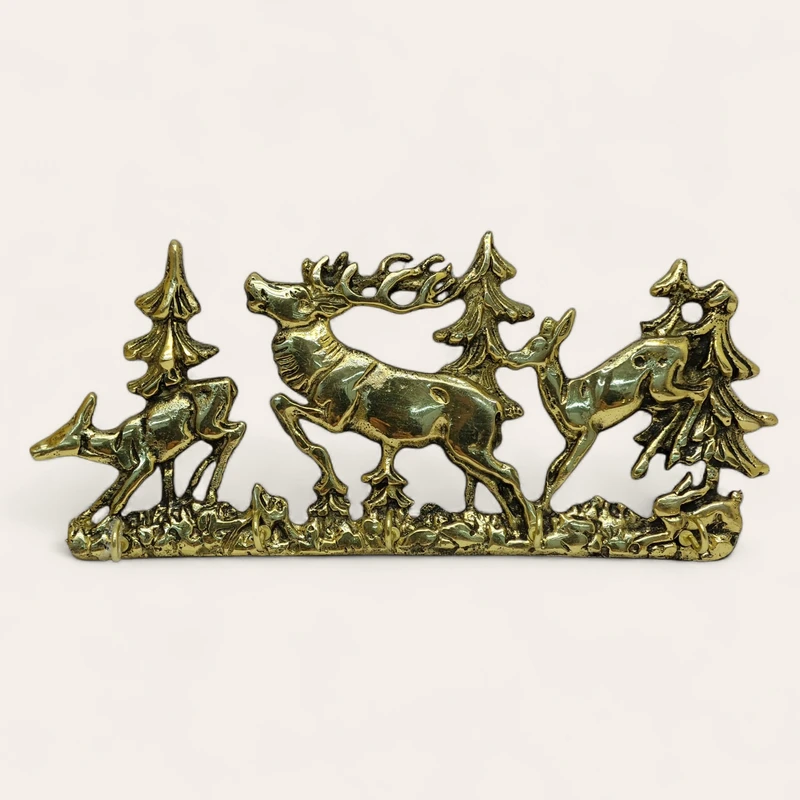 عکس شماره 6 : جا کلیدی برنزی مدل گله گوزن ها کد 083