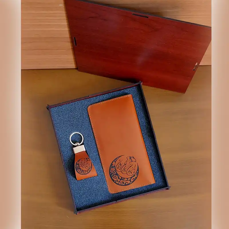 ست هدیه سامه مدل چرم ماه وماهی