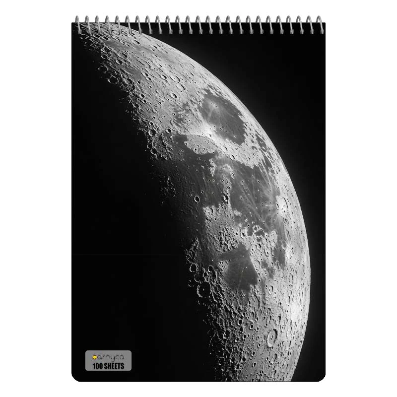 دفتر شطرنجی 100 برگ کارنیکا طرح ماه Moon کد 78011