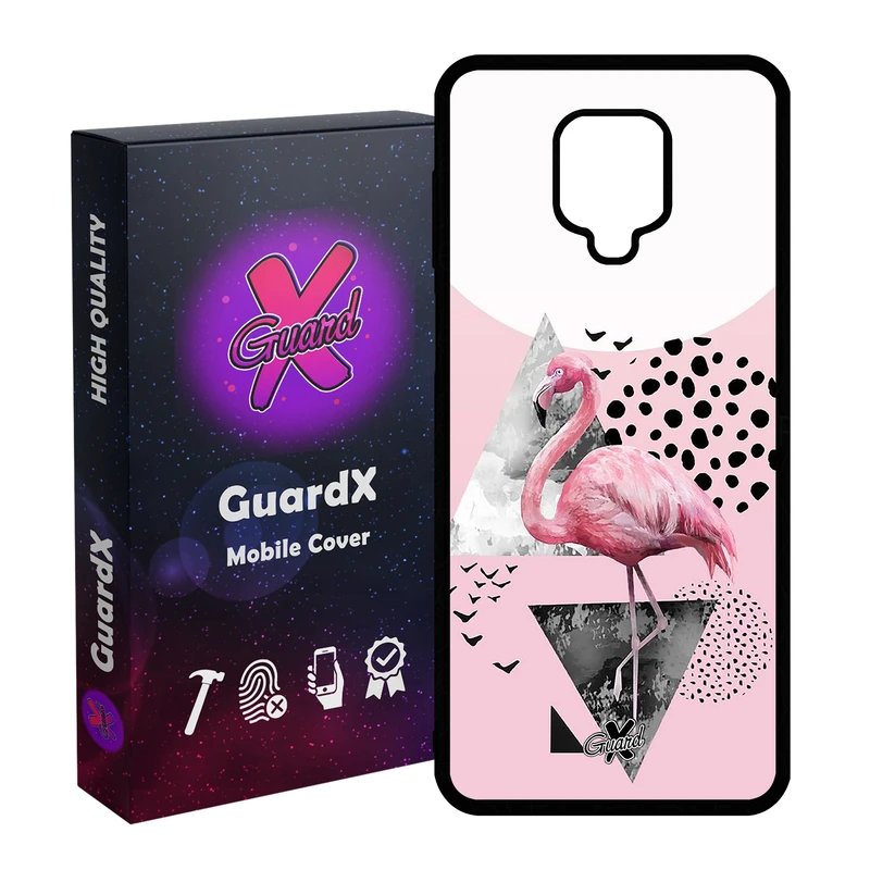 کاور گارد ایکس طرح Flamingo مدل Glass10066 مناسب برای گوشی موبایل شیائومی Redmi Note 9S / Note 9 Pro / Note 9 Pro Max